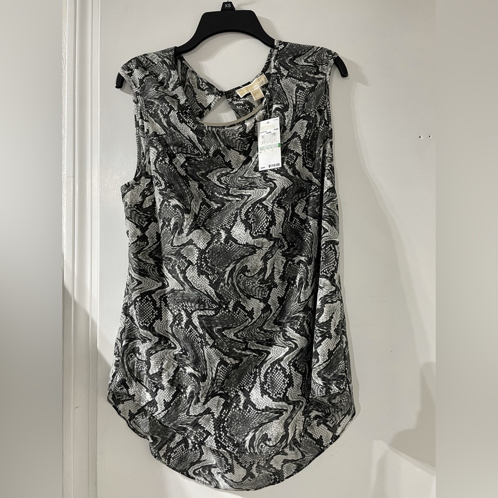 NWT Michael Kors sleeveless blouse size large